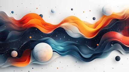 Wall Mural - Abstract Landing Page Design background