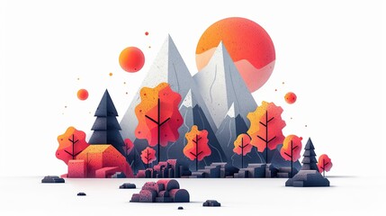 Wall Mural - Abstract Landing Page Design background