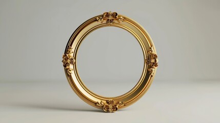 Poster - Vintage gold frame isolation on white : Generative AI