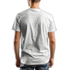 Canvas Print - PNG mockup of the white tee's back with transparency