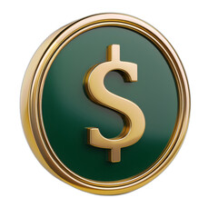 Aufkleber - Silver metallic green with gold outer trim PNG on transparency