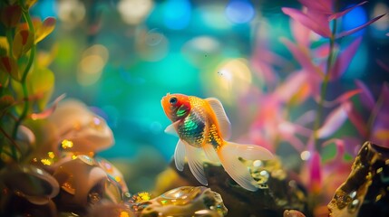 Sticker - Pet shop aquarium : Generative AI