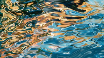 Wall Mural - Abstract image of rippling water reflections 