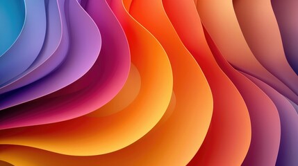 Poster - Vibrant curved background wallpaper with colorful shading