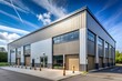 © Yauhen - Exterior of a modern warehouse with a small office unit