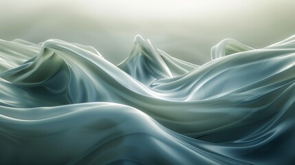 Wall Mural - Organic waveforms smooth flowing