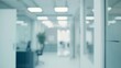 © Generative AI - Blur focus of White open space office interior can be used as background : Generative AI