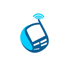 Wall Mural - Abstract phone icon logo vector signal mobile