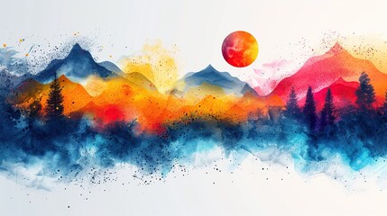 Wall Mural - Abstract Landing Page Design background