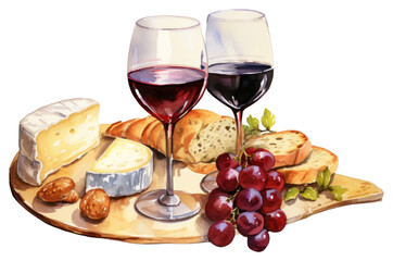 Wall Mural - PNG Cheese glass wine drink