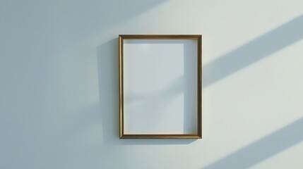 Aufkleber - empty picture frame on white wall background with copy space : Generative AI