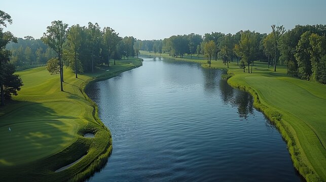 A drone shot from the golf tournement