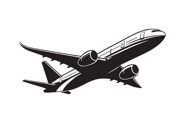 airplane vector silhouette illustration artwork