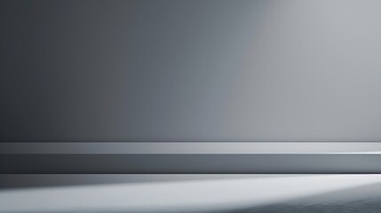 Poster - Gray background for product presentation with beautiful lights and shadows : Generative AI