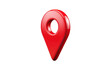 © Sodapeaw - Red map pin icon representing a location marker, isolated on transparent background. Useful for navigation, GPS, and map applications.