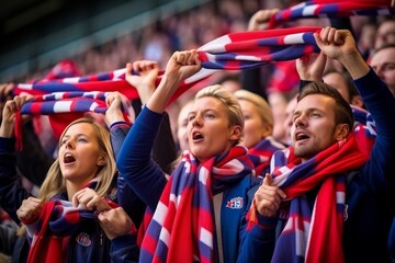 Sticker - The roaring fans of Norway - Generative AI