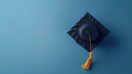 Wall Mural - A graduation cap with a tassel attached, symbolizing academic achievement and completion of studies