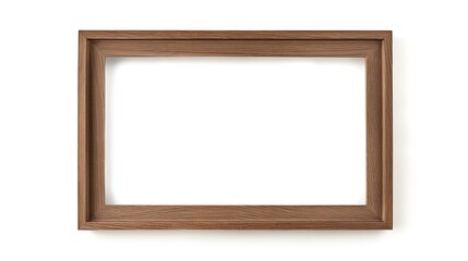 Aufkleber - Wood frame or photo frame isolated on the white background Object with clipping path : Generative AI