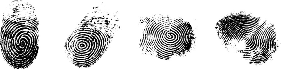 Wall Mural - Fingerprint texture set background