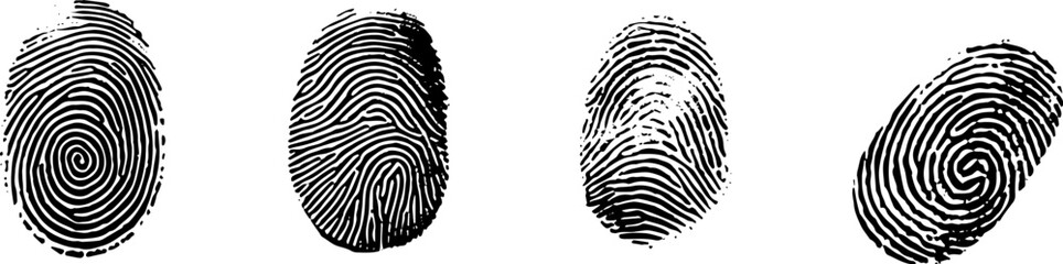 Poster - Fingerprint texture set background