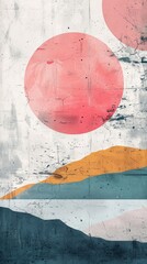 Poster - Colorful simple multicolored geometric outer space