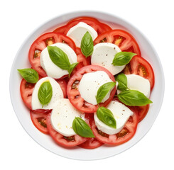 Canvas Print - PNG Insalata caprese plate food meal.