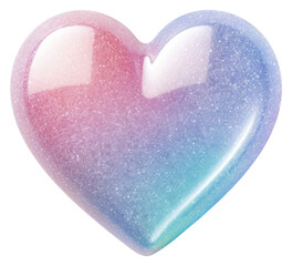 Wall Mural - PNG  3d jelly glitter heart accessory jewelry.