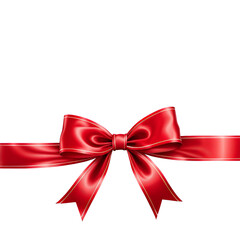 Sticker - red bow isolated on white