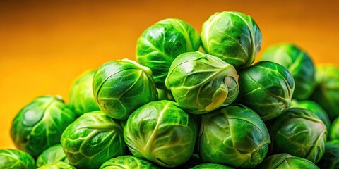Vibrant green Brussels sprouts contrasting with bright backdrop, promising nutty flavor and tender texture