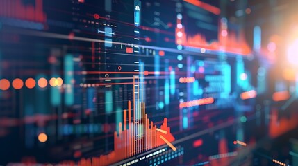 Aufkleber - Analytics Finance and Business concept Big data analytics and business intelligence BI : Generative AI