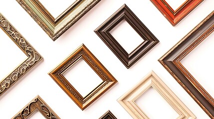 Aufkleber - Collage of frames isolated on white : Generative AI