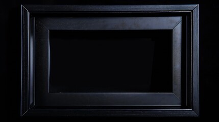 Poster - Isolated black picture frame : Generative AI