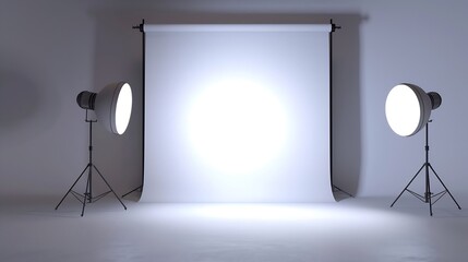 Poster - Gray background for product presentation with beautiful lights and shadows : Generative AI