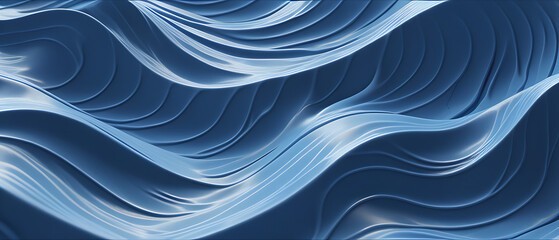 Blue Wavy Surface