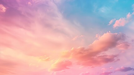 Aufkleber - Colorful cloudy sky at sunset Gradient color Sky texture abstract nature background : Generative AI