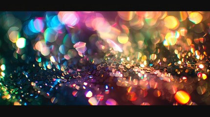 Fototapete - Background Texture Prism Light Rainbow Overlay Sunlight Glitter : Generative AI
