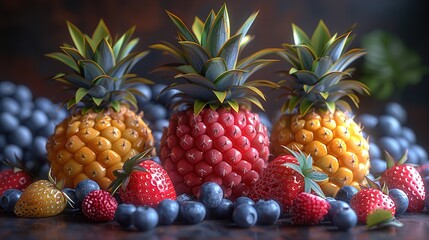 Wall Mural - fruits on a market