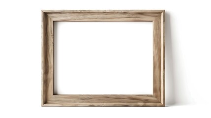 Aufkleber - Wood frame or photo frame isolated on the white background Object with clipping path : Generative AI