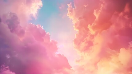 Aufkleber - sunset sky with multicolor clouds Dramatic twilight sky background : Generative AI