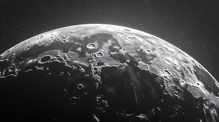 Wall Mural - moon view very detailed and realistic shape