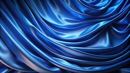 Wall Mural - Blue fabric waves abstract background, blue, waves, fabric, abstract, background, dynamic, beautiful, design, texture