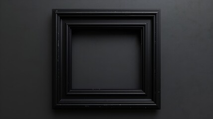 Aufkleber - Isolated black picture frame : Generative AI