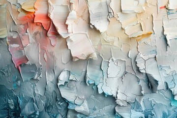 Poster - Textured abstract background with layered brushstrokes and a mix of warm and cool tones