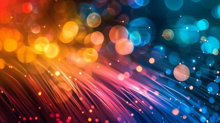 Poster - A colorful, abstract background with many small, bright dots