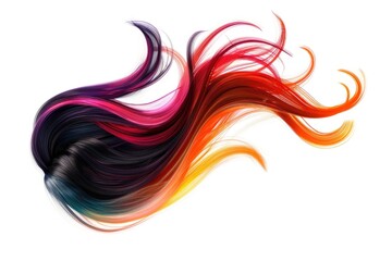 Wall Mural - A woman with rainbow-colored hair, compact and straightforward description