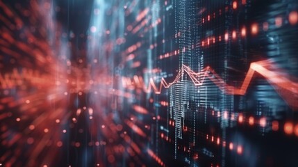 Aufkleber - A computer screen with a red and blue background