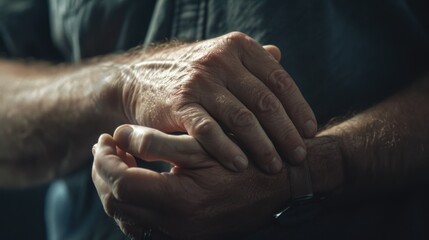 Aufkleber - A person holds another person's hand in a close-up shot