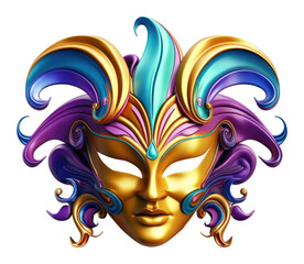 Sticker - PNG Mardi gras carnival mask representation