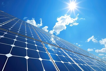 Poster - A solar panel absorbing sunlight
