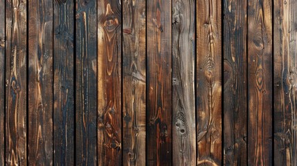 Poster - A fire hydrant situated near a wooden fence, ideal for use in images about infrastructure, urban landscapes or scenes with natural and man-made elements